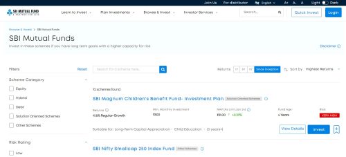SBI Nifty Index Fund